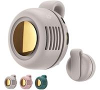 Lonnalee Portable Silent Mini Bladeless Electric Fan, Adjustable 3-Speed Portable Electric Fan with Usb, Rechargeable Rotating Body Fan, for Outdoor, Travel, Office, Gifts (1, white)