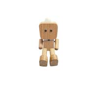 Lonnalee Shaking Wooden Man Figurine, Handmade Bobblehead Doll With Swinging Legs,Woden Dancing Man, Desktop Sculpture Decor,Magnetic Car Dashboard Accessories, Gift for Friends Familys (B)