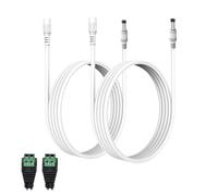 Lonnky 10M 12V DC Extension Lead for Govee LED Strips, TAPO, 2-Pack White