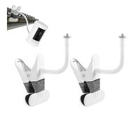 Lonnky Flexible Clamp Mount for Ring Indoor Cam, Stick Up Cam, Arlo, Motorola, VTech VM901/VM924/VM928/VM923, Owlet, 1/4" Thread Cameras, Gooseneck Holder with No Tools - White, 2Pack