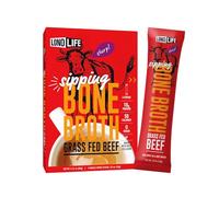 LonoLife Grass-Fed Beef Bone Broth Powder with 10G Protein, Stick Packs, 24 Count