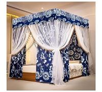 LONONE Canopy Curtain Bed Frame Stainless Steel Canopy Bed Frame Post Four Corner Post Bed Netting Canopy for Bedroom Decoration,G,Twin