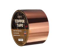 LONOVE Copper Tape Slug Repellent (50mm wide, 12.3 Meter Long Roll) - Double-Sided Conductive Adhesive Copper Foil Tape