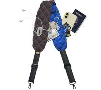 LONPAI Ultra Comfortable Shoulder Strap Bag Belt with Anti-Theft Pockets and Padded, 2 Tone Reversible Use, Stylish & Secure, Blue, 53 inch