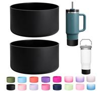 LONPARRY 2-Pack Silicone Boot for Stanley Cup 40oz 30oz, Non-Slip Bottom Protector Cover for Quencher H2.0 & IceFlow, Noise Reduction Tumbler Sleeve, BPA-Free Cup Accessories for Home, Gym & Outdoor