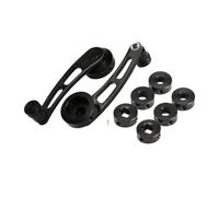 LONPEXDT 2piece /Set for Universal Silver/Black Car Aluminum Alloy Window Rocker Handle Window Hand Crank Window Rocker Power Window Regulator