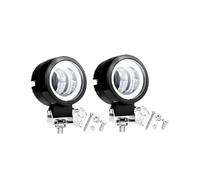 LONPEXDT Front Lamp Car LED Work Light Angel Eyes Round Square Fog Lamp Spotlight Accessories 12V 3Inch(2Pcs Yellow Round)