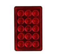 LONPEXDT High Level Brake Light LED 3rd Brake Light F1 Style 15 Rear Third Strobe Flashing Tail Stop Universal Replacment Parts(Red Shell)
