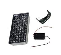 LONPEXDT High Level Brake Light Universal 12V F1 Style Pilot Light 72 LED Car Rear Brake Lamp Red Steady Drving Strobe Flashing Tail Stop For Benz(Clear beads)