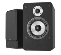 LONPOO 100W Passive Shelf Speakers Pair Wooden Speakers 2-Way with 4 Inch Aluminium Cone Woofer and 1 Inch Silk Tweeter 4-8 Ohm