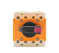 LONQ-40 Solar DC 4P 32A 1500V Photovoltaic Isolator Switch Rotary Handle Isolator Rotary Switch Suitable for Solar Distribution Box Guide Rail(LONQ-40.I)