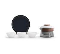 Lonrtesw 1 Bowl 3 Cups Tea Cup Set Household Tea Making Travel Tea Set Outdoor Portable Bag Chinese Tea Set Supplies Easy to Use, A