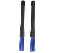 Lonrtesw 1 Pair Retractable Black Handles Jazz Drum Brushes Sticks Blue Nylon 32cm