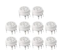 Lonrtesw 10PCS PCB 9Pin Ceramic B9A Vacuum Tube Socket Audio HiFi DIY Amps for 12AX7 12AU7 12AT7 ECC81 ECC82 ECC83 Silver-Plated