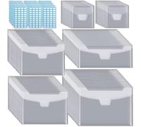 Lonrtesw 150-Pack Stamp and Die Storage Bag in 5 Sizes for Card Making and for Cutting Stencil-Includes Label Stickers