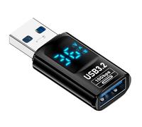 Lonrtesw 1PCS Digital LED Display USB 3.2 Adapter 10Gbps 36-60W Power Meter Tester Smart Chip Data Transmission USB C Extension A