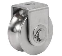 Lonrtesw 2 Inch Roller Wheel Bearings U Groove Pulley Wheels Detachable Heavy Duty Grooved Wheel for Material Handling and Moving