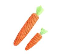 Lonrtesw 2 PCS Cat Toys Sound Carrot Cuddle-Cat Stick Since Fun Fun Cat Teething Stick Anti-Bite Cat Scratch Board Pet Supplies Paper Rope