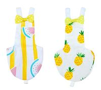 Lonrtesw 2Pcs Bird Diaper Reusable Washable Parrot Nappies Clothes Flight Suit Dress for Parakeet Cockatiel African Macaw