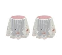 Lonrtesw 2pcs Oil-Proof Air Fryer Dust Cover Cartoon Lace Fabric 25x25x25cm -Swan
