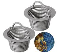 Lonrtesw 2Pcs Pool Skimmer Basket with Handle,Leaves Removal Swimming Pool Filter Replacement Basketfor Swimming Pools Cleaning,A