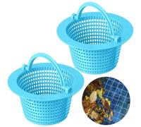Lonrtesw 2Pcs Pool Skimmer Basket with Handle,Leaves Removal Swimming Pool Filter Replacement Basketfor Swimming Pools Cleaning,C