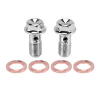 Lonrtesw 2x Motorcycle Stainless Brake Banjo Bolt M10 x 1.0mm Caliper Master Cylinder