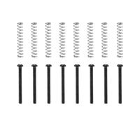 Lonrtesw 8 Pcs M2.5x32MM Electric Guitar Humbucker Pickups Adjust Height Screw and Spring - Pitch 0.4mm - Black