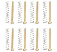 Lonrtesw 8 Pcs M2.5x32MM Electric Guitar Humbucker Pickups Adjust Height Screw and Spring - Pitch 0.4mm - gold