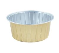 Lonrtesw Baking Mold Pudding Cup Air Fryer Special Color Aluminum Foil Box Cake Baking Cup Round Bowl Cake Box Gold