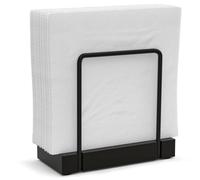 Lonrtesw Napkin Holder for Table, Bamboo Iron Standing Napkin Dispenser for Kitchen Dining Farmhouse Cocktail Picnic Bar Rustic