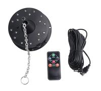 Lonrtesw Rotating Disco Ball Motor Lights with Remote,18 LEDs for 12 16 20 24inch Mirror Ball Rotator(NotIncludedBall)