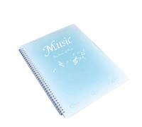 Lonrtesw Sheet Music Folder, 40 Pages, Sheet Music/Holder,Fits Letter Size A4, Choir Folder Easy to Use,Gradient Blue