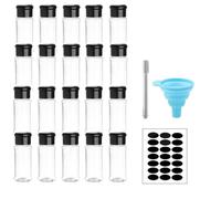 Lonrtesw Spice Bottle Set for Spices Salt and Pepper Seasoning Bottle Spice Organizer Condiment Storage Jar Set 20pcs