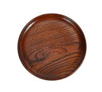 Lonrtesw Tableware Household Smooth Wooden Bread dish Tray Kitchen Utensils seasoning Plate Round