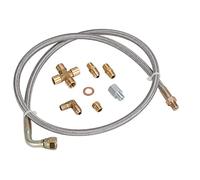 Lonrtesw Universal Turbo Oil Feed Line Oil Return Line Oil Drain Line Kit 1/8 NPT 4AN T3 T4 T3/T4 T04E T70 T66 T67 GT35 GT45