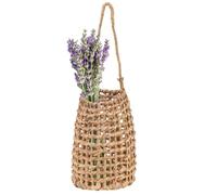 Lonrtesw Woven Front Door Basket, Water Hyacinth Hanging Wall Flower Basket, Wall Decor Boho Decoration for Home, Garden, Pantry