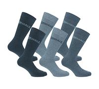 Lonsdale 6 pairs of short socks, mid-calf height, excellent quality of cotton (Dark Grey, Medium Grey, Melange Grey, 6-8)