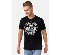 Lonsdale T-Shirt – Against Racism – Men's Regular Fit 100% Cotton Black XL