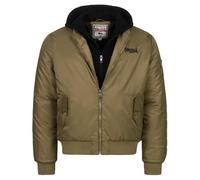 Lonsdale Ballindean Men's Hooded Bomber Jacket, Olive/Black, S