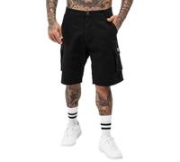 Lonsdale Men's Balrath Cargo Shorts, Black/Grey, XL