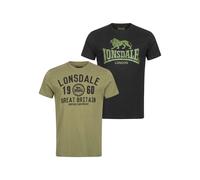 Lonsdale Bangor Short Sleeve T-shirt 2 Units Multicolor L Men
