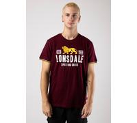 Lonsdale - Blagh Oxblood/Yellow/White - T-Shirt - burgundy - L - 100% Cotton,Jersey L