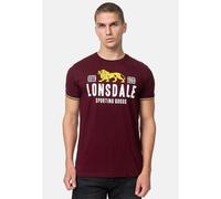 Lonsdale - Blagh Oxblood/Yellow/White - T-Shirt - burgundy - XXL - 100% Cotton