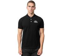 Lonsdale Men's Bruan Polo Shirt, Black/Silver, M