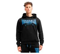 Lonsdale Men's Chatsworth Hoodie, Black/Blue, M