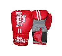Lonsdale Contender Gloves Boxing Kick MMA Hand Wraps Mitts Fight Training Red S-M