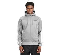 Lonsdale Crayford Men's Tracksuit Top with Hood, Regular Fit, Grey/White/Black, XL