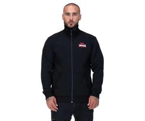 Lonsdale Cropston Men's Zip Sweat Jacket, Regular Fit, Black/White/Red, M