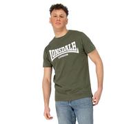 Lonsdale FULWOOD Men's Regular Fit T-Shirt, Olive/White, M, Olive/White, M